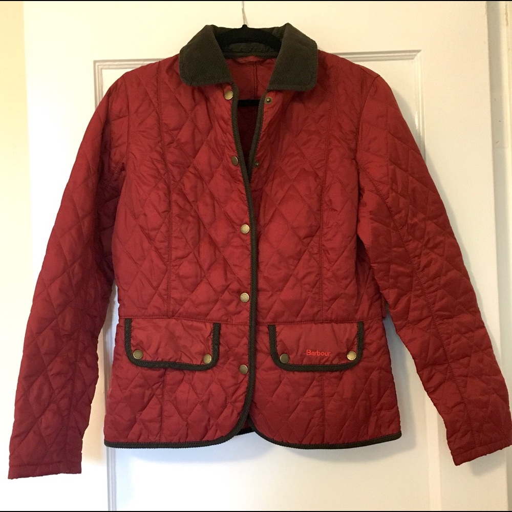 Red Quilted Barbour Coat